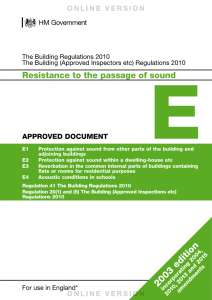 Approved Document Part E Cover